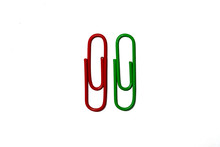 Red And Green Paperclip