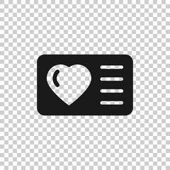 Loyalty card icon in flat style. Reward vector illustration on white isolated background. Discount business concept.