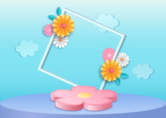 Flower stand podium 3d 