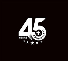 45th Years Anniversary Celebration Design.