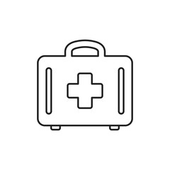 Wall Mural - An injection first aid kit icon template black color editable. an injection first aid kit icon symbol Flat vector illustration for graphic and web design.