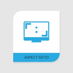 Wall Mural - Editable filled Aspect Ratio icon from Video Streaming icons category. Isolated vector Aspect Ratio sign on white background