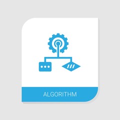 Wall Mural - Editable filled Algorithm icon from Artificial Intelligence icons category. Isolated vector Algorithm sign on white background