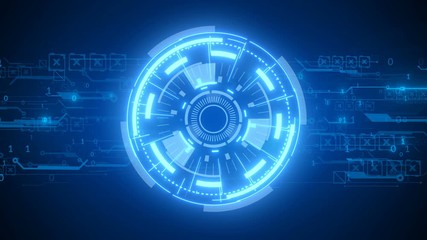 Wall Mural - sci-fi futuristic background tech animation
