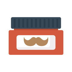 Poster - cream pot with mustache product isolated icon