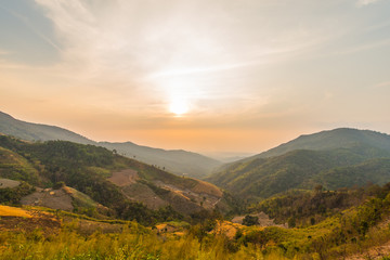 Wall Mural - Sunset on the mountain.5