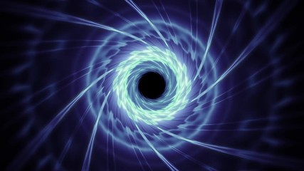 Wall Mural - abstract blue tunnel 3d render animation