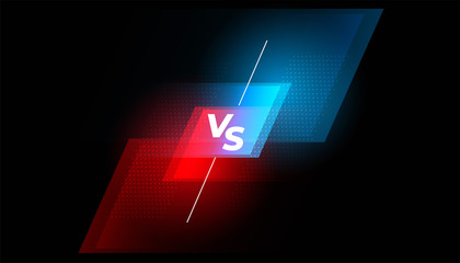 Wall Mural - versus vs battle screen red and blue background