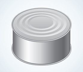 Sticker - Still tin can. Vector drawing