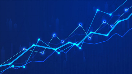 Wall Mural - Financial graph chart. Business data analytics. Diagram growth and success in business. vector