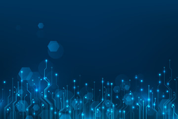 Poster - Circuit board technology background. Hardware concept. Abstract computer technology. Vector