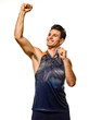 © snaptitude - young man athletics athetle gold medalist isolated white background