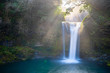 waterfall in forest, jion no taki, ohita, japan