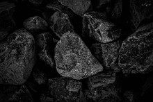 Natural Black Coals For Background Design. Industrial Coals. 