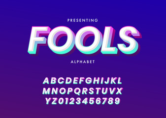 Poster - modern bold font effect with gradient color and youth style