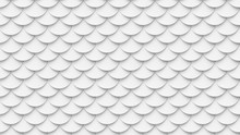White Scales Texture. Fish Skin Abstract Texture Background. 3D-rendering.