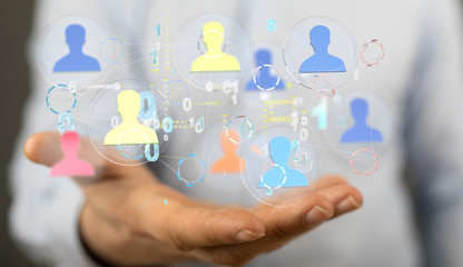 abstract social network scheme, which contains business people