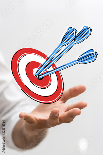 Fotografía Marketing And Communication Success Concept dart.