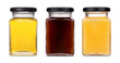 Collection of jars of different types of honey