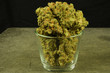 Glass bowl filled with marijuana