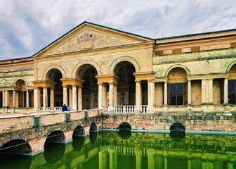 Sticker - Palazzo Te and pond in Mantua