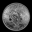 This quarter represents Illinois the Land of Lincoln.