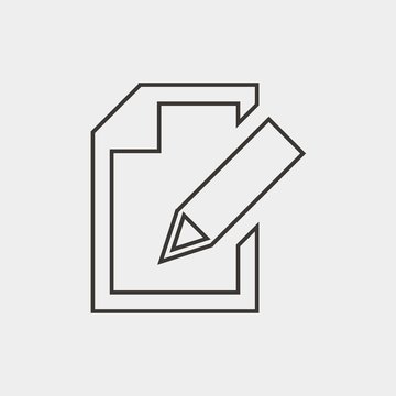 edit file icon vector illustration and symbol for website and graphic design