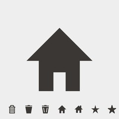 house icon vector illustration and symbol for website and graphic design