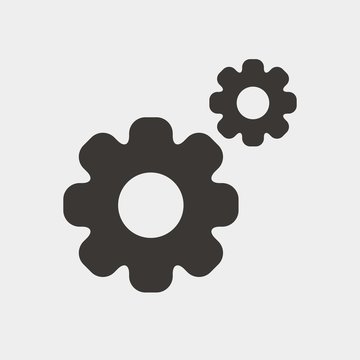 settings icon vector illustration and symbol for website and graphic design