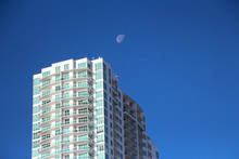 Moon Over Miami Skyline
