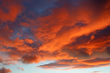 Wall Mural - Winter Sunset Clouds in North Devon