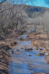 Wall Mural - Carrizo Creek flowing through Carrizo in the Fort Apache Indian Reservation, Carrizo,  Arizona USA