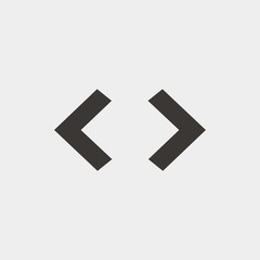 Aufkleber - less than greater icon vector illustration and symbol for website and graphic design