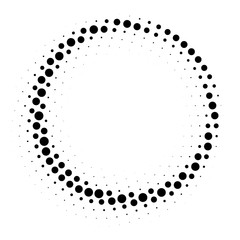 Wall Mural - halftone dotted background. halftone effect vector pattern. circle dots isolated on the white backgr
