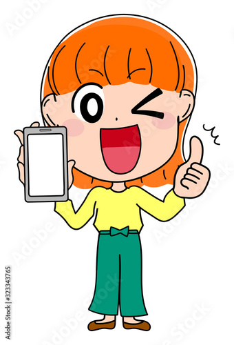 イラスト素材 かわいい 女性 表情 スマートフォン スマホ Buy This Stock Vector And Explore Similar Vectors At Adobe Stock Adobe Stock