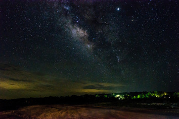 Central Texas Star Filled Night Sky and Milkyway
