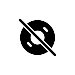 Poster - disable disc icon. Perfect for application, web, logo and presentation template. icon design solid style