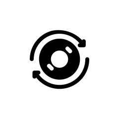 Poster - backup disc icon. Perfect for application, web, logo and presentation template. icon design solid style