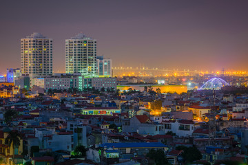 Awakening fast changing city, northern Vietnam, a developing city and country, fusion of local tradition and modern buildings