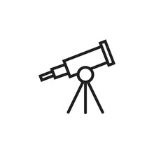 Telescope Icon Design Template. Trendy Style, Vector Eps 10