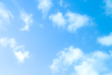 Wall Mural - blue sky with beautiful natural white clouds