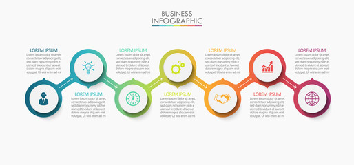 Business data visualization. timeline infographic icons designed for abstract background template milestone element modern diagram process technology digital marketing data presentation chart Vector