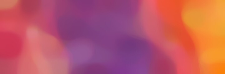 Fototapete - blurred bokeh horizontal card background texture with antique fuchsia, bronze and coral colors and free text space
