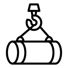 Poster - Pipe reconstruction icon. Outline pipe reconstruction vector icon for web design isolated on white background