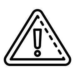 Poster - Attention sign icon. Outline attention sign vector icon for web design isolated on white background