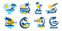 Set Of Vector Icons For The Beach