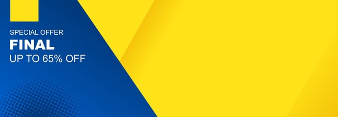 Wall Mural - Sale banner template design.banner yellow background  . Big sale special offer.vector abstract background