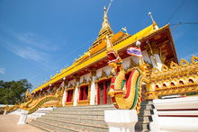 Khonkaen, THAILAND - February 9,2020 : Phrathat KhamKaen At Wat Chetiyaphumin, Khon Kaen People Respect The People On February 9,2020 In Khonkaen, THAILAND.