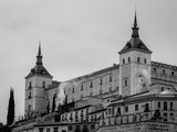 Fototapeta Paryż - Alcazar in Toledo, Spain in Black and White