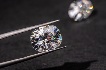 cushion shape diamond closeup